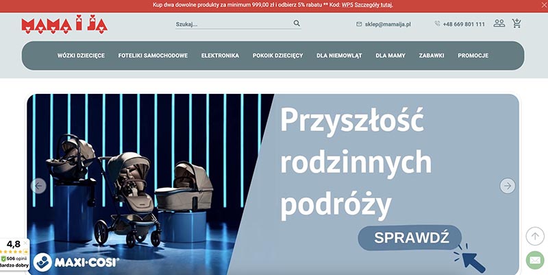 Mamaija - польский интернет-магазин детских товаров