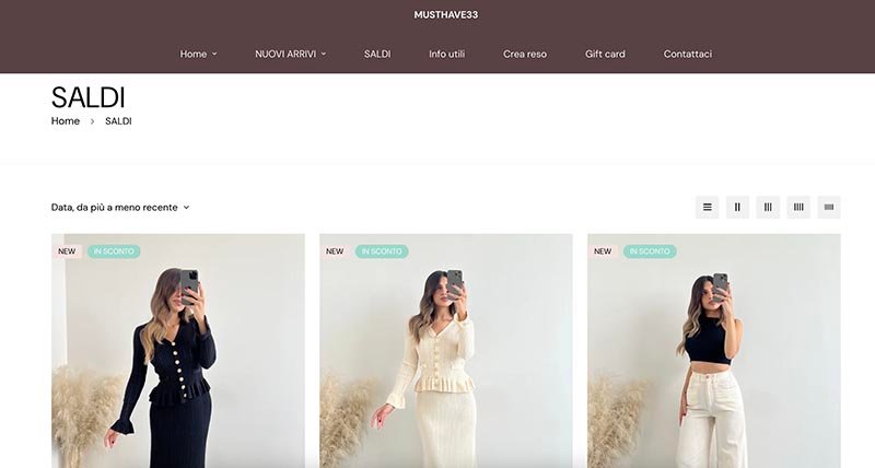 Musthave33 — итальянская женская мода онлайн