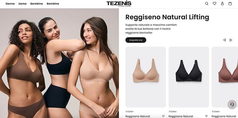 Tezenis — бельё и домашняя одежда с итальянским стилем